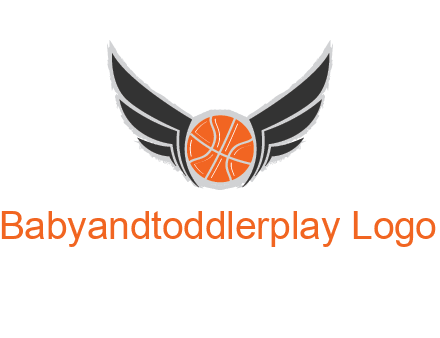 basketball with wings logo