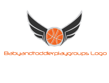 basketball with wings logo