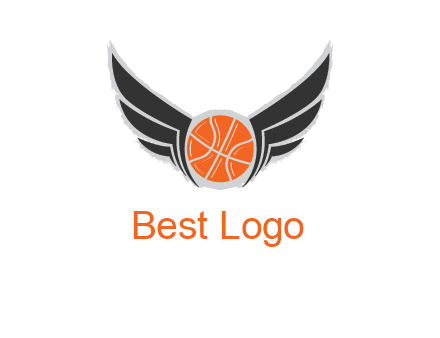 basketball with wings logo