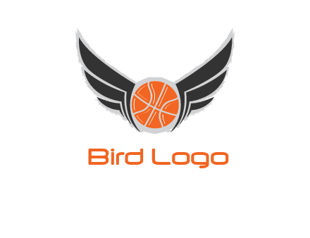 basketball with wings logo