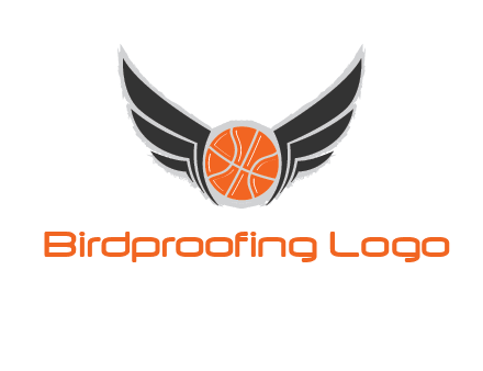 basketball with wings logo
