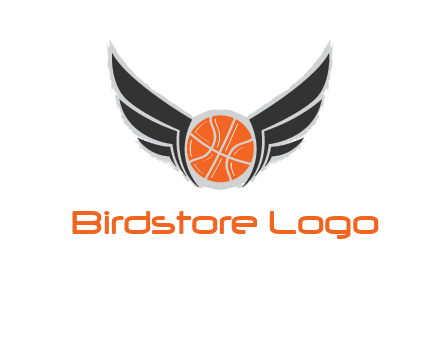 basketball with wings logo