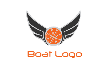 basketball with wings logo