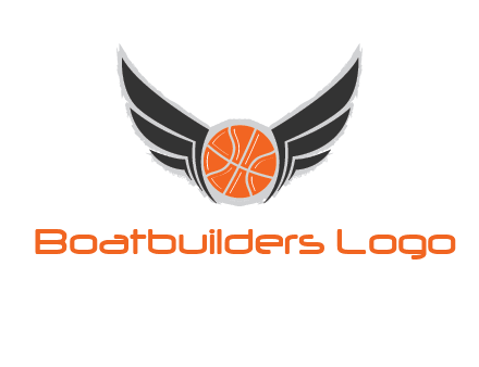 basketball with wings logo