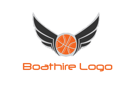basketball with wings logo