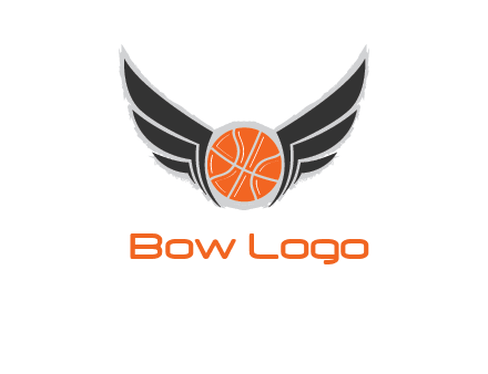 basketball with wings logo