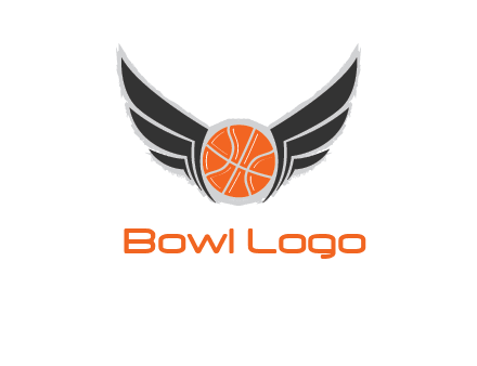 basketball with wings logo
