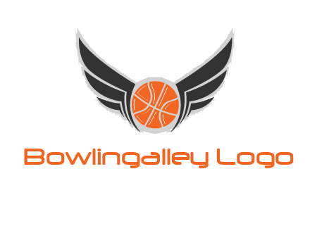 basketball with wings logo