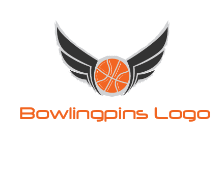 basketball with wings logo