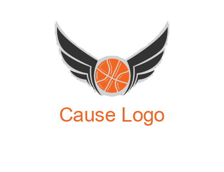 basketball with wings logo