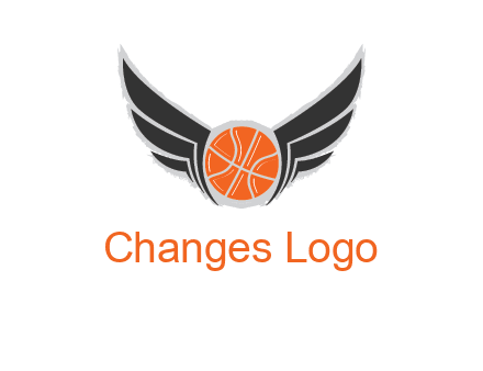 basketball with wings logo