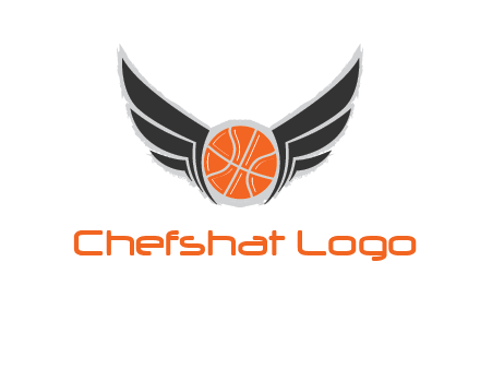 basketball with wings logo