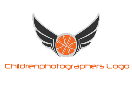 basketball with wings logo