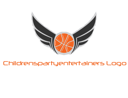 basketball with wings logo