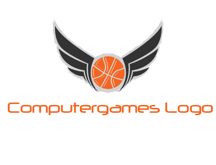 basketball with wings logo