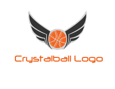 basketball with wings logo