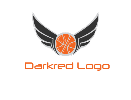 basketball with wings logo