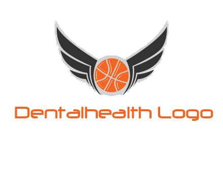 basketball with wings logo