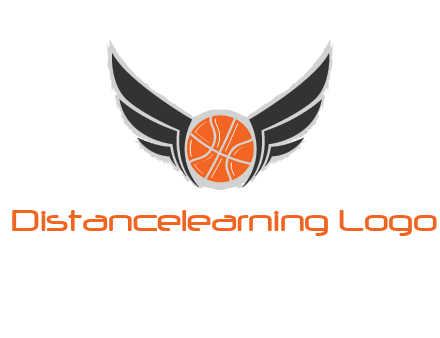 basketball with wings logo