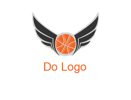 basketball with wings logo
