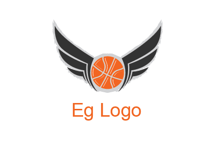 basketball with wings logo