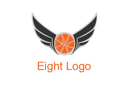 basketball with wings logo
