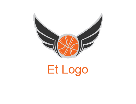 basketball with wings logo