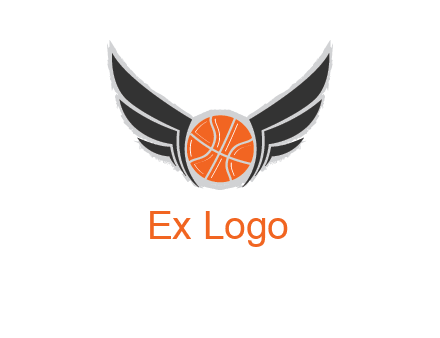 basketball with wings logo