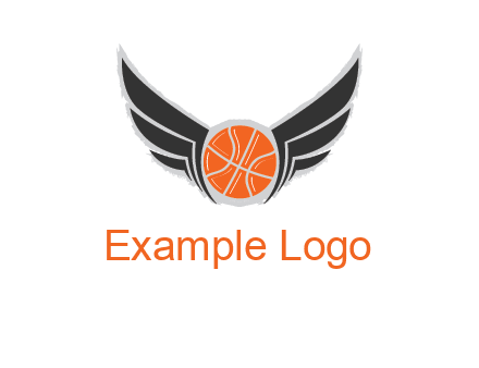 basketball with wings logo