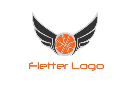 basketball with wings logo