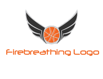 basketball with wings logo