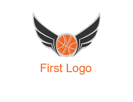basketball with wings logo