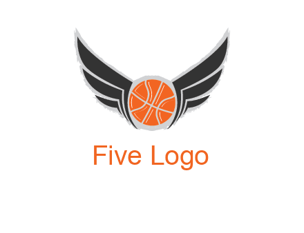 basketball with wings logo
