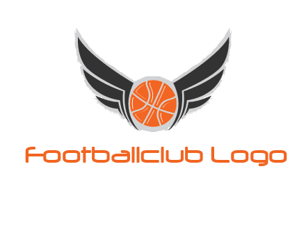 basketball with wings logo