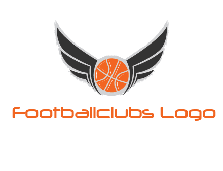basketball with wings logo