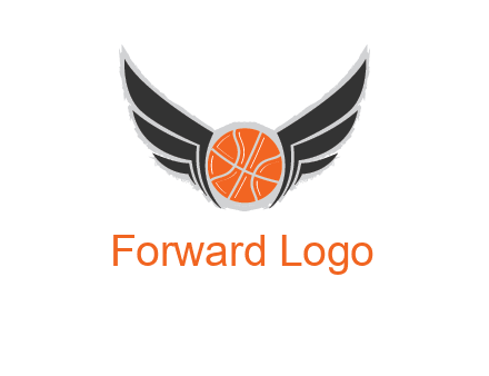 basketball with wings logo