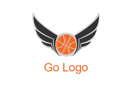 basketball with wings logo