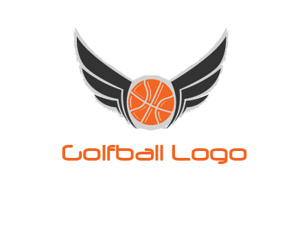 basketball with wings logo