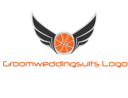 basketball with wings logo