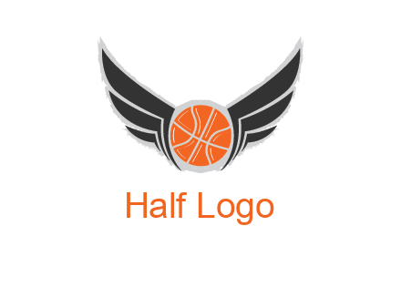 basketball with wings logo