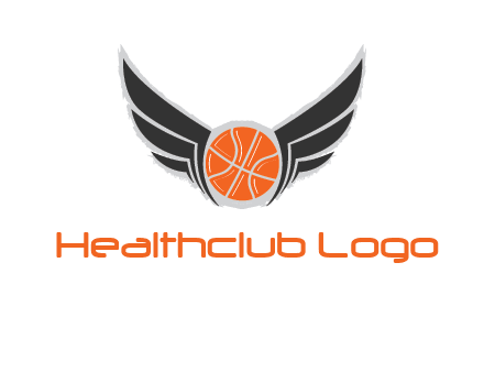 basketball with wings logo
