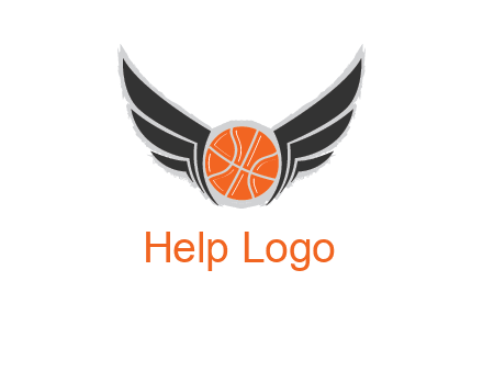basketball with wings logo