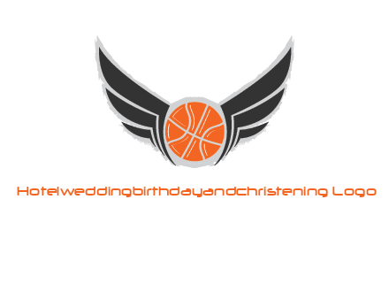 basketball with wings logo