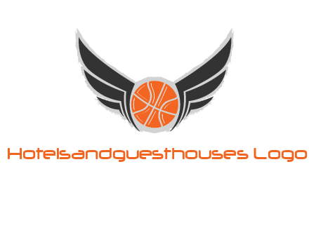 basketball with wings logo