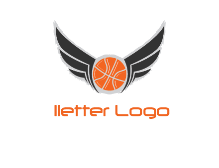 basketball with wings logo