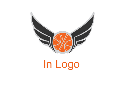 basketball with wings logo