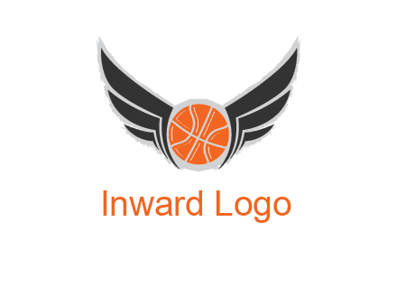 basketball with wings logo