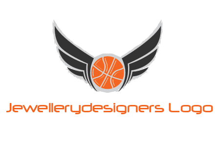 basketball with wings logo