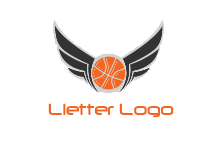 basketball with wings logo