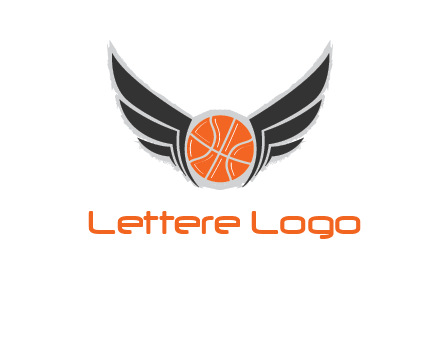 basketball with wings logo